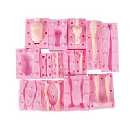 XLZSP 7 Packs Dolls Body Leg Arm Model Man Lady Girl Child Body Silicone Fondant Molds Aromatherapy Plaster Clay Mold Chocolate Biscuit Sugar Craft Mould DIY Cake Decorating Supplies Baking Tools