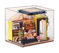 XLZSP DIY Miniature Dollhouse Kit 3D Street Cake Shop Model Wooden Sweet Shop Hand-assembled Dolls House Creative Toy Birthday