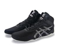 XMACKEEDGH Non Slip Breathable Mesh Boxing Shoes, Lightweight Men's Wrestling Shoes for Fitness Training Workout Fighting Sports(Black,10 UK)