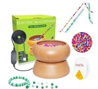Xmada Electric Bead Spinner - Clay Bead Spinner with 2PC Beading Needles and Seed Beads, Waist Beads Kit, Bead Spinner for Jewelry Making, Electric | Speed Adjustment Beading Tools (Original)