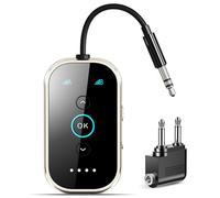 Xmagpot Ultra Bluetooth 5.4 Transmitter Receiver - CNC Aluminum & Ceramic Glass | Dual Link for 2 AirPods/Headphones | aptX Adaptive/HD Audio | Wireless Transmitter for Airplane/TV/Car/Gym