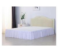 XMAIYIF Valance Sheet Double Bed Solid Color Bed Skirt With Surface Queen King Easy On/Easy Off Bed Skirt Valance Size 35cm Height For Twin/Full/Queen/King(White,Queen)