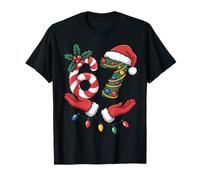 Xmas 67 Hands Candy Canes Santa Christmas 67 School Humor T-Shirt