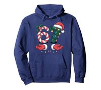 Xmas 67 Santa Hands Candy Canes Christmas 67 Funny Pullover Hoodie
