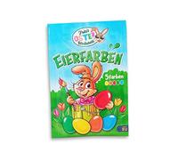 Xmas-and-more Easter egg colours, 5 colours, egg colours, 5 bright colourful colours, red, yellow, orange, green, blue