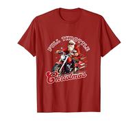 Xmas Biker. Motorbike Santa Claus. Men's Motorcycle Santa T-Shirt