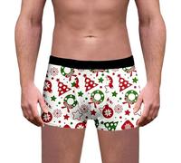 Xmas Boxers for Men, Under Pants for Men Uk, Printed Underwear with Comfortable Breathable Boxers Novelty Elk Shorts Trunks Personalised Funny Gifts for Him Boyfriend