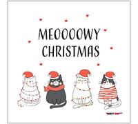 Xmas Card from the Cat | Cute Christmas card Pet Cats | Happy Feline Pussycat Kitten