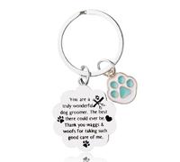 Xmas Christmas Gifts for Dog Groomers Pet Dog Groomer Gifts for Women Men Dog Groomer Keyring Gift for Dog Groomer Birthday Retirement Gifts for Dog Lovers Dog Grooming Gifts for Dog Groomer