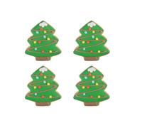 XMAS Cookie - Christmas Tree - Enjoy A Delicious Christmas Themed Cookie. Perfect As An After Dinner Treat - Coated In Tasty And Colourful Frosting - Size: 40g | Pack Of 4