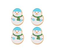 XMAS Cookie - Snowman - Enjoy A Delicious Christmas Themed Cookie. Perfect As An After Dinner Treat - Coated In Tasty And Colourful Frosting - Size: 40g | Pack Of 4