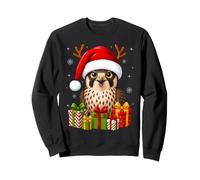 Xmas Decor Cute Festive Santa Hat Falcon Bird Christmas Sweatshirt