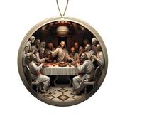 Xmas Decor Effect 2026 Christmas Stereoscopic Vision Birth Blessing Pendant Birth Acrylic Car Hanging Ornaments for Xmas Decor