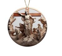 Xmas Decor Effect 2026 Christmas Stereoscopic Vision Birth Blessing Pendant Birth Acrylic Car Hanging Ornaments for Xmas Decor