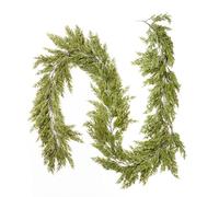 Xmas Decor Figurine 1Pcs Artificial Norfolk Garlands Real Winter Garland Green Artificial Garland Table Mantle Wall Indoor Outdoor Home Decoration Window Hanging Decor