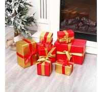 Xmas Decor for Home Matte Christmas Decorations Accessories Box Christmas Under Tree Decorations Set of 7 Home Decoration