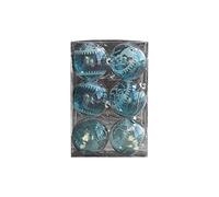 Xmas Decor Transparent Christmas 6cm Boxed Blue Painted English Acrylic Christmas Tree Decorations Holiday Party Indoor Home Decor