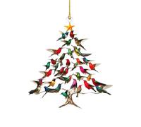 Xmas Decoration Hummingbird Ornament Gifts Hummingbird Lover Colorful Stack Home Decor Double Sided Acrylic Ornaments Festival Gifts for Family for Xmas Tree Wedding Party