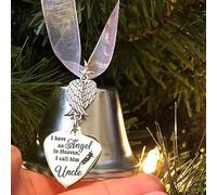Xmas Decorations 1PC Christmas Memorial Ornaments Angel Wing Christmas Decoratio Family Commemorative Hanging Decorations Sign Decoration (A, One Size)