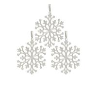 Xmas Decorations 3pc Christmas Decorations Christmas Tree Pendants Transparent Snowflake Pendants Ornaments for Tree Home Indoor Party Decor