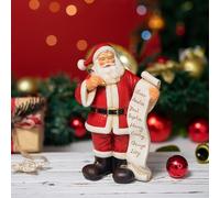 Xmas Decorations Chimney Santa Wish List Santa Resin Pottery Holiday Decorative Piece Suitable for Fireplace Stand Bookshelf Or Tabletop (A, 11 * 7 * 17. 5)