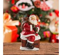 Xmas Decorations Chimney Santa Wish List Santa Resin Pottery Holiday Decorative Piece Suitable for Fireplace Stand Bookshelf Or Tabletop (C, 10. 5 * 11 * 17. 5)