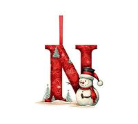 Xmas Decorations For Tree Christmas Decorations Christmas Tree A To Z Letter Decorative Xmas Pendant Personalized Diy Baubles Snowman Letter Hanging Ornament