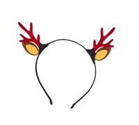 Xmas Decorative Christmas Red Deer Antlers Headband For Girls And Children Cute Hair Accessories Forest Deer Headband Accessories Adult Hair for Xmas Decor