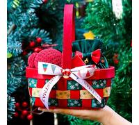 Xmas Decorative Ornament Christmas Sweethearts Basket Accessories Accessories Basket Box Candy Box Snowflake Crisp Christmas Packaging Biscuits Suitable for Festivals