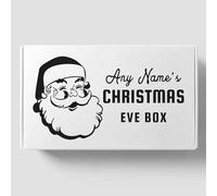 Xmas Eve Box - Retro Santa: Personalised Christmas Eve Box Sticker, Custom Name Gift Box Decal, Christmas Eve Gift Idea, Xmas Gift Box Label