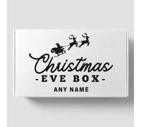 Xmas Eve Box - Retro Sleigh: Personalised Christmas Eve Box Sticker, Custom Name Gift Box Decal, Christmas Eve Gift Idea, Xmas Gift Box Label
