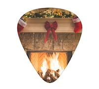 Xmas Eve Fireplace Gifts& Red Socks The guitar pick, for acoustic, electric, bass guitars - natural touch, 12 pack, multi-color.