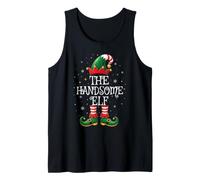 Xmas Family Matching Men Boys The Handsome Elf Christmas Tank Top