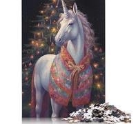 Xmas Fantasic Unicorn Puzzles 300 Pieces Wooden Puzzles Puzzles for Adults & Teenager Educational Puzzle 300pcs (40x28cm)