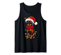 Xmas Festive Lights Santa Miniature Pinscher Dog Christmas Tank Top