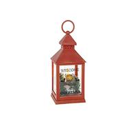Xmas Flame Message Lantern - welcome Family and Friends 23cm (Red)…