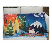 Xmas Fleece Santa 2 Design Blanket Throw 150x200cm