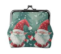 Xmas Funny Gnome Printed Coin Purse Pouch-Mini Coin Wallet,Change Purse,Leather Coin Pouch Holder For Woman Girls, Black, One Size, Modern,european Style, Retro