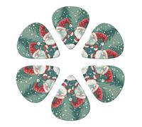Xmas Funny Gnome Printed Guitar Picks -6 Pcs Guitar Picks Plectrum,Guitar Accessories,Electric Guitar Pick, Bass & Ukulele 0.71mm