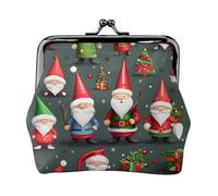 Xmas Funny Gnomes coin purse for women,small womens wallet,small makeup bag for purse,ultra-thin retro change wallet, Black, One Size, Art Deco