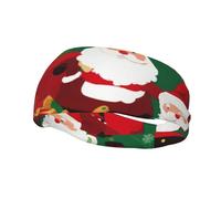 Xmas Funny Gnomes Print Fashion Elastic Sports Headband Unisex High Absorption Sweat Band Hair Band For Running, Fitness, Tennis & Outdoor Activities