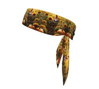 Xmas Funny Gnomes Print Head Tie Headbands Athletic Sweatbands for Men Women Head Tie Sport Bandana for Yoga Gym