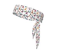 Xmas Funny Gnomes Print Headbands Soft Unisex Adjustable Headwraps, Hair Athletic Bands For Running, Tennis, Sports
