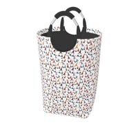 Xmas Funny Gnomes Print Home Foldable Laundry Bag Weekend Travel Gym Bathroom Collapsible Storage Basket