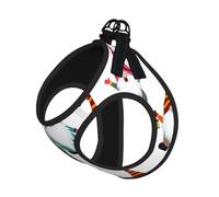 Xmas Funny Gnomes Print Pet Leash Vest,Breathable Mesh Pet Harness, Reflective For Small Medium Dogs Safe Easy Walking