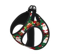 Xmas Funny Gnomes Print Pet Vest Harnesses Leash Set Reflective Puppy Vest Dogs Walking Training Dog Harness
