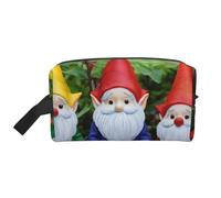 Xmas Funny Gnomes Print Toiletry Bag for Women Men Travel Makeup Bag Large Capacity Cosmetic Storage Bag Pouch