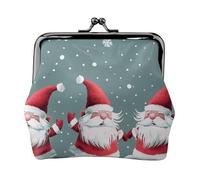 Xmas Funny Gnomes Printed Coin Purse Pouch-Mini Coin Wallet,Change Purse,Leather Coin Pouch Holder For Woman Girls, Black, One Size, Modern,european Style, Retro