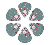 Xmas Funny Gnomes Printed Guitar Picks Plectrum,Guitar accessories,6pcs 0.46mm