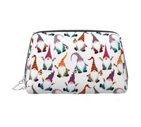Xmas Funny Gnomes Printed Large Makeup Organizer Versatile Toiletry Case with Secure Zipper Closure for Women